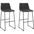 thumbnail image 3 of Barton Bar Height Bar Stools Set of 2, 30" Barstools With Backs For Kitchen Island Counter, Modern Bar Stools For Kitchen Island, Easy Assembly, Black, 3 of 6