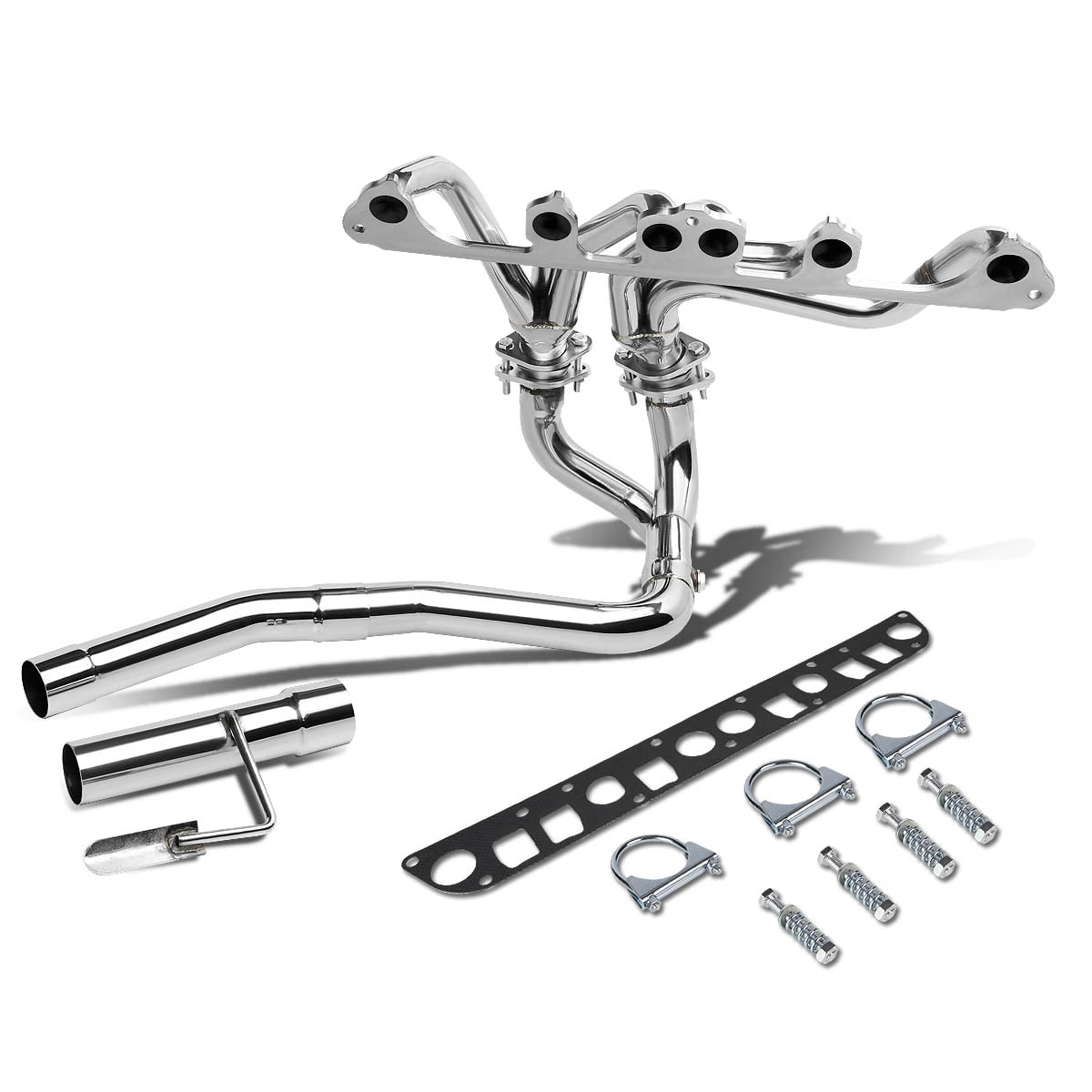 TUPARTS Exhaust System HDSJC9140YP Stainless Steel Exhaust Manifold Kit Replacement for 1991-1999 J-eep Cherokee 