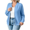 thumbnail image 3 of Womens Zip Up Sweatshirts Jackets Long Sleeve Casual Loose Outwear with Pockets Winter Fall Outfits, 3 of 8