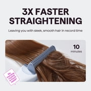 Wavytalk Pro Steam Hair Straightener Brush, 3 in 1 Straightening Brush, Steam Reduces Damage, Blue