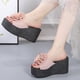 thumbnail image 4 of Sandalias Mujer Casual Peep Toe High Chunky Wedge Heels Zapatos Flores exquisitas Zapatillas Wmkox8yii ytu4366, 4 of 7