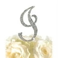 thumbnail image 5 of Unik Occasions Sparkling Collection Monogram Cake Topper, Gold, 5 of 7