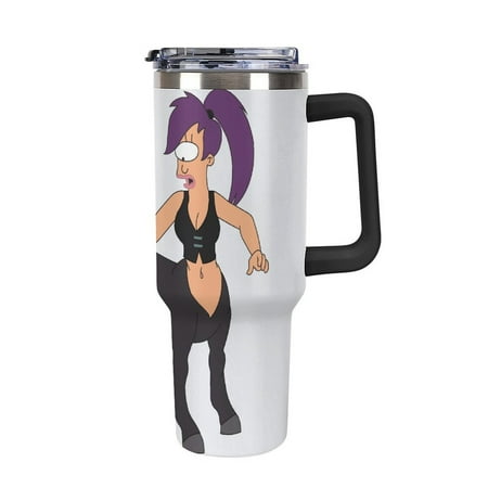 

Futura_ma Anime Tumbler with Handle Double Wall Stainless Steel Coffee Tumbler with Lid And Straw Leakproof Vacuum Insulated Water Bottle for Car Cold & Hot Drinks 40oz