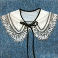 thumbnail image 4 of SPRING PARK Casual Lace Decorative False Shirt Collar Sweater DressCloud Shoulder Detachable Collar Choker Blouse Collar, 4 of 7
