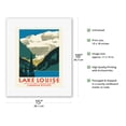 thumbnail image 2 of Lake Louise Canada - Canadian Rockies - Canadian Pacific Hotel - Vintage Travel Poster by Charles James Greenwood c.1935 - Fine Art Rolled Canvas Print 11in x 14in, 2 of 4