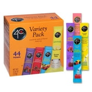 4C Powder Drink Mix Packets, PSD Variety 1 Pack, 44 Count, Singles Stix On the Go (11 Each Wild Berry Pomegranate, Cranberry-Pomegranate, Fruit Punch, Lemonade)