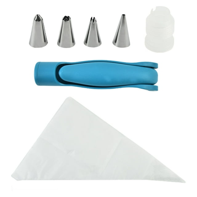Bakeware Tool Kit with 4 Piping Tips and Nozzles for Icing Designs ABS Material Easy to Use and Reusable Bakeware Accessory Set