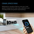 thumbnail image 2 of AC Infinity AIRTITAN T8-N, Crawlspace Basement Ventilator Fan, WiFi App-Compatible Temperature Humidity Controller, IP-55 Rated, Intake, 2 of 8