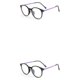 thumbnail image 4 of Qarigey Montura de gafas de lectura para mujer a la moda monturas de gafas flexibles monturas de gafas ópticas antideslizantes montura redonda Type4 NO4, 4 of 6