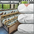thumbnail image 6 of Yuyamidu Southwest Aztec Horse RV Dinette Cushion Covers Comfy RV Sofa Seat Slipcovers Elastic Camper Couch Cushion Covers Include 1 Bench Cover 1 Backrest Cover RV Accessories, 6 of 7
