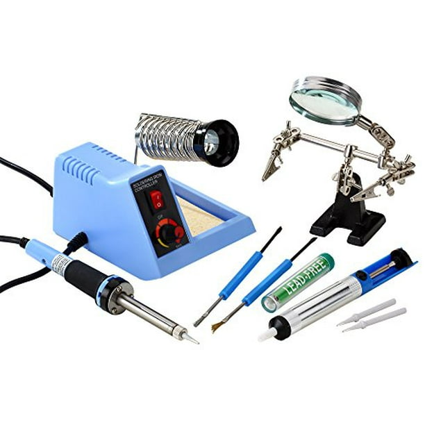 48W Temperature Controlled Soldering Station with Helping Hand