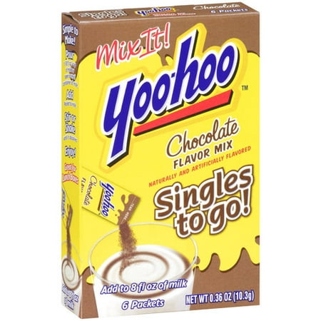 Yoo-Hoo Singles To Go! Chocolate Flavor Mix, 0.36 Oz., 6 Count