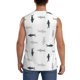 thumbnail image 4 of Fotbe Cute Shark Men's Camiseta sin Mangas Estampada para Hombres, Playera Casual para Gimnasio, Entrenamiento, Playa-X-Large, 4 of 7
