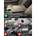 thumbnail image 3 of KBH Center Console Cover for Ford F150 2004-2014/Expedition 2007-2014, Leather Middle Console Lid Armrest Cover for Lincoln Mark LT 2006-2008, Black-Red Stitches, 3 of 8