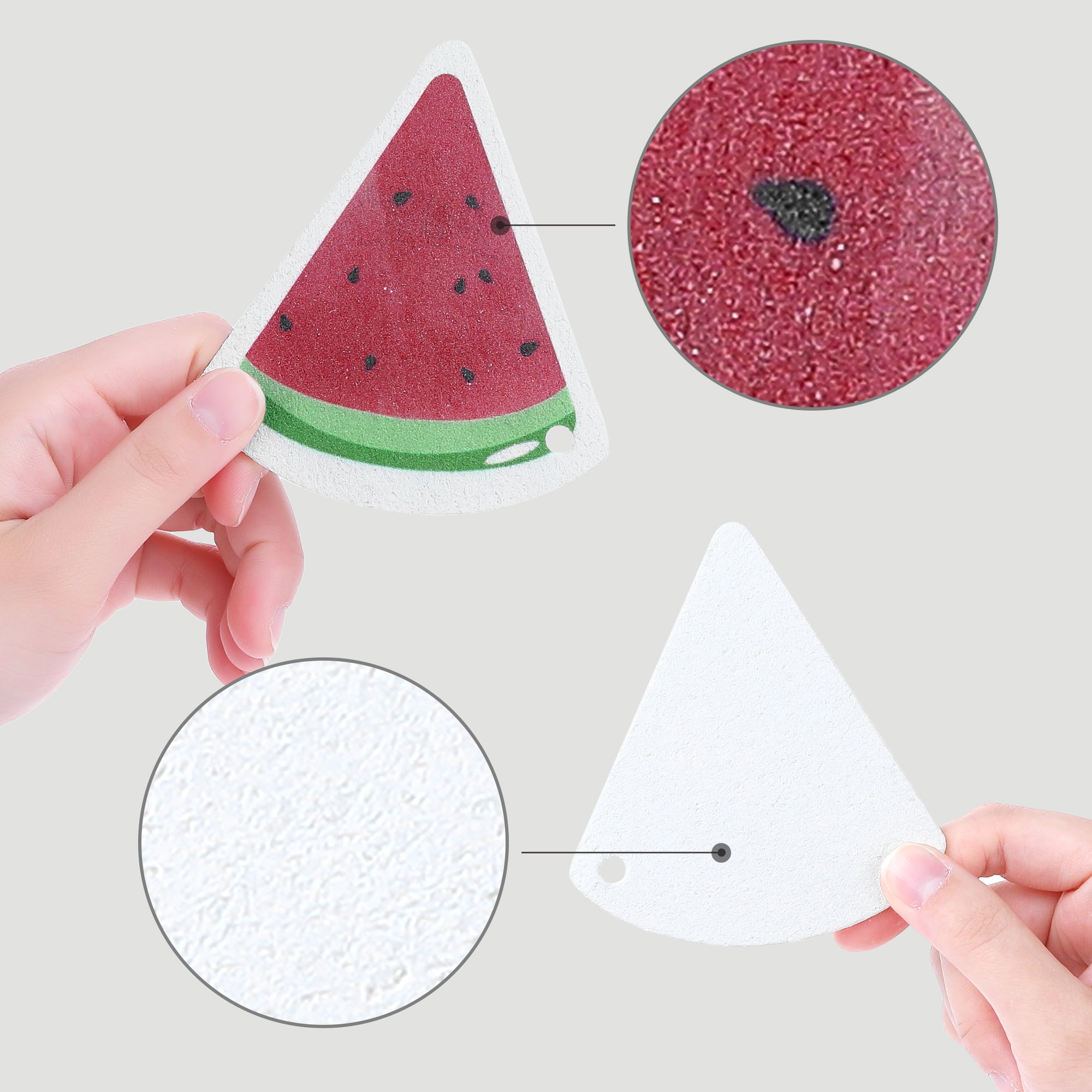 Unique Bargains Cute Sponge Scrubber Cellulose Cleaning Sponges for Kitchen Red 3 Pack