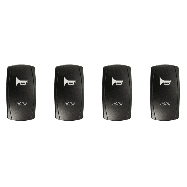 4X Momentary Coche Marino LED Luz Cuerno Bell Interruptor Basculante 12V 24V Rojo