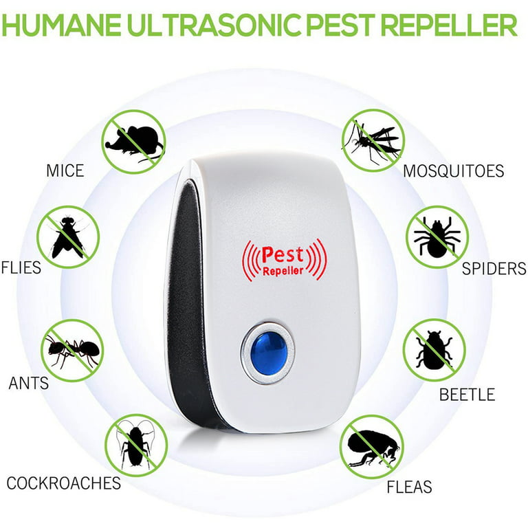 Merratric Ultrasonic Pest Repeller 6 Pack Electronic Ultrasonic Pest  Repellent Indoor Plug in Pest Control Ultrasonic Repellent for Mice  Cockroach