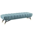 thumbnail image 1 of Modway EEI-3061-SEA Adept Banc d'Appoint Capitonné Rembourré en Velours de Style Mi-Siècle Moderne, Bleu Mer, 1 of 2