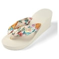 thumbnail image 5 of AERUSI Women's Saki Floral Wedge Sandal Flip Flops, 5 of 7