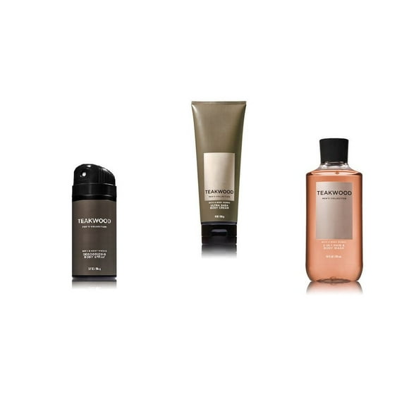 Bath Body Works Vaporisateur Teckwood, Crème et Gel Douche
