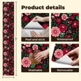 thumbnail image 5 of Boho Peel and Stick Wallpaper 17.7in x 9.8ft Red Pink Floral Green Leaves Black Contact Paper Vinyl Waterproof Self Adhesive Wall Paper for Bedroom Shelf Cabinet Renter Friendly, 5 of 8