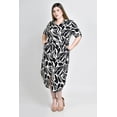 thumbnail image 1 of Vestido camisero de lino estampado Roman Fashion /Tallas Extras, 2154 (Negro) negro 38, 1 of 5