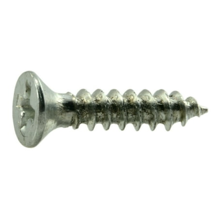 

#4 x 1/2 Zinc Plated Steel Phillips Flat Head Wood Screws WSFS-017