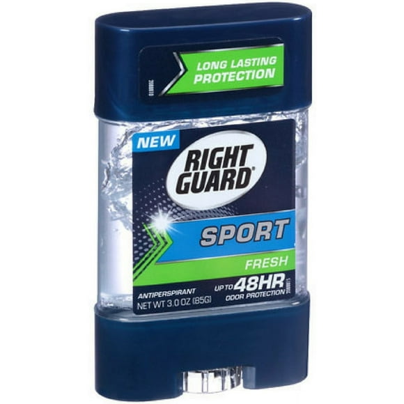 Right Guard Sport 3D Odor Defense, Anti-Perspirant Deodorant Clear Gel, Fresh 3 oz (Pack of 2)
