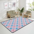 thumbnail image 4 of Coolnut Lightweight Soft Area Rugs 60x39 inch, Plaid Pattern Floor Carpet Mat for Kids Playing Room Hardwood Floor Living Room, 4 of 6