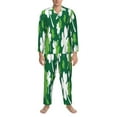 thumbnail image 3 of Xecao Happy saint Patricks day Print Pajamas Set Mens Pajamas Long Sleeve Loungewear Two-Piece Sleepwear Button-Down Pjs Set,2PJS-Medium, 3 of 7