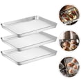 thumbnail image 1 of AURARMLET 3pcs Rectangular Baking Pan for Storage Outdoor Barbecues Cooking, 1 of 8