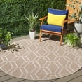 thumbnail image 2 of SAFAVIEH Stella Ruadhan Geometric Indoor/Outdoor Area Rug, Beige, 6'7" x 6'7" Round, 2 of 12