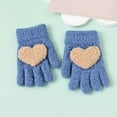 thumbnail image 2 of QBABYOO Toddler Gloves Knitted Wool Gloves Children Full Fingers Stretchy Warm Mittens for Boys Girls, 2 of 8