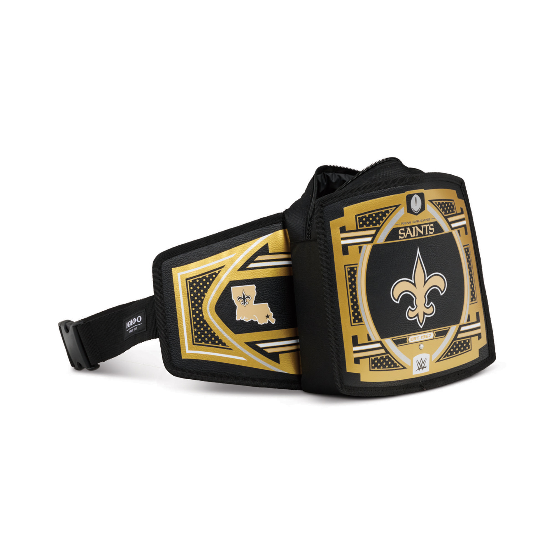 IGLOO  New Orleans Saints WWE Legacy Belt Cooler