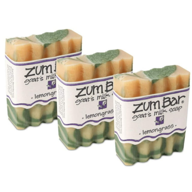 Barra de jabón Indigo Wild Zum Goat's Milk, 3 onzas, limoncillo (paquete de 3)