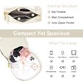 thumbnail image 3 of KXF Women's Leather Saddle Crossbody Bag, Vintage Casual Crescent Shoulder Purse with Adjustable Strap for Daily Use, 3 of 8