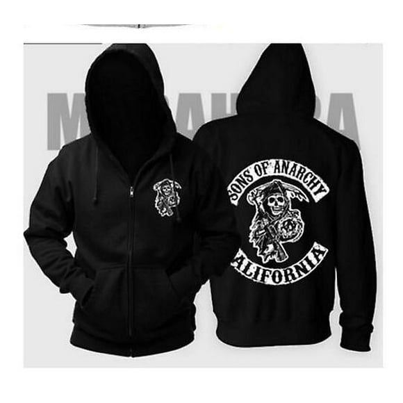 Sons Of Anarchy Hoodie Tv Soa Cosplay Costume Men Zipper Jacket Leather Vest Rock Punk Cap Mayans Mc Halloween Costume For Men