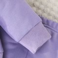 thumbnail image 5 of Zuwimk Toddler Boy And Girls Clothes Long Sleeve Hooded Pullover Letter Print Sweatshirt + Pants 2pcs Fall Winter Outfit Set(T040-Purple), 5 of 9