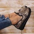 thumbnail image 5 of Willtoo Womens Boho Slip On Platform Loafer Round Toe Breathable Canvas Lightweight Daily Footwear Slip Resistant Low Wedge Casual Footwear, 5 of 5