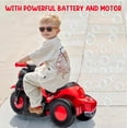 thumbnail image 2 of Lumiparty 6V Bubble Motorcycle Ride on Toy Car for Kids, with Music, LED Headlights, Forward/Reserve, Pedal, 3 Wheels Ride on Motorbike for Kids 3-8, Red, 2 of 7