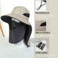 thumbnail image 4 of NFTIGB UV Protection Hiking Hat, Removable Neck Flap Fishing Cap, 22.4 inches / 57 cm, Beige, 4 of 9