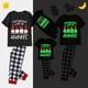 thumbnail image 3 of Pijama familiar a juego de Navidad, luminoso, brillante, colgante con My Gnomies, negro, corto, conjunto de pijamas, 3 of 4