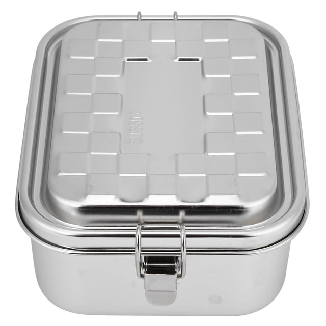 Stainless Steel Single Layer Lunch Box Food Container for Students Office Workers Traveling Picnic