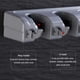 thumbnail image 5 of Billuyoard Colgador de fregonas de PP para baño, cocina, inodoro, oficina, edificio, bola de baño, paraguas, gancho de escoba de silicona, soporte Juegos de accesorios de baño Gris Billuyoard HA066924-01, 5 of 6