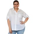 thumbnail image 1 of Camisa oversize Roman Fashion/Tallas Extras, 9513 (Blanco) blanco 40 Roman Fashion BL-RF-9513-BLANCO-ALL, 1 of 6