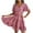 Pink Boho Dresses Clearance, variant on OSFVNOXV Summer Mini Dresses for Women ,Petite Ruffle V-Neck Chiffon Dress,Short Tiered A-Line Dress