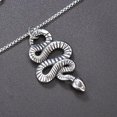 thumbnail image 3 of Collier Pendentif Cocktail Vintage Style Serpent en Acier Inoxydable Rétro, 3 of 5