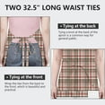 thumbnail image 6 of Red and Green Christmas Plaid Apron-Garden Aprons for Women with Pockets-Cotton Linen Waterproof Kitchen Cooking Gardening Aprons Adjustable for Kitchen,Cooking,BBQ and Salon 32"x27", 6 of 7