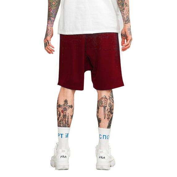 Ma Croix Men's Elastic Waist Stripe Track Shorts with Casual Drawstring