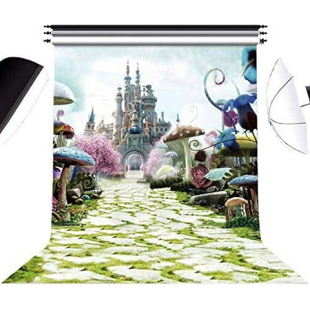 Image of Dlmy 5X7Ft Alice In Wonderland Photo Backdrop Photography Background For Newborn Baby Shower Kid S Birthday Party Decorations Supplies Booth Studio Props Backdrop